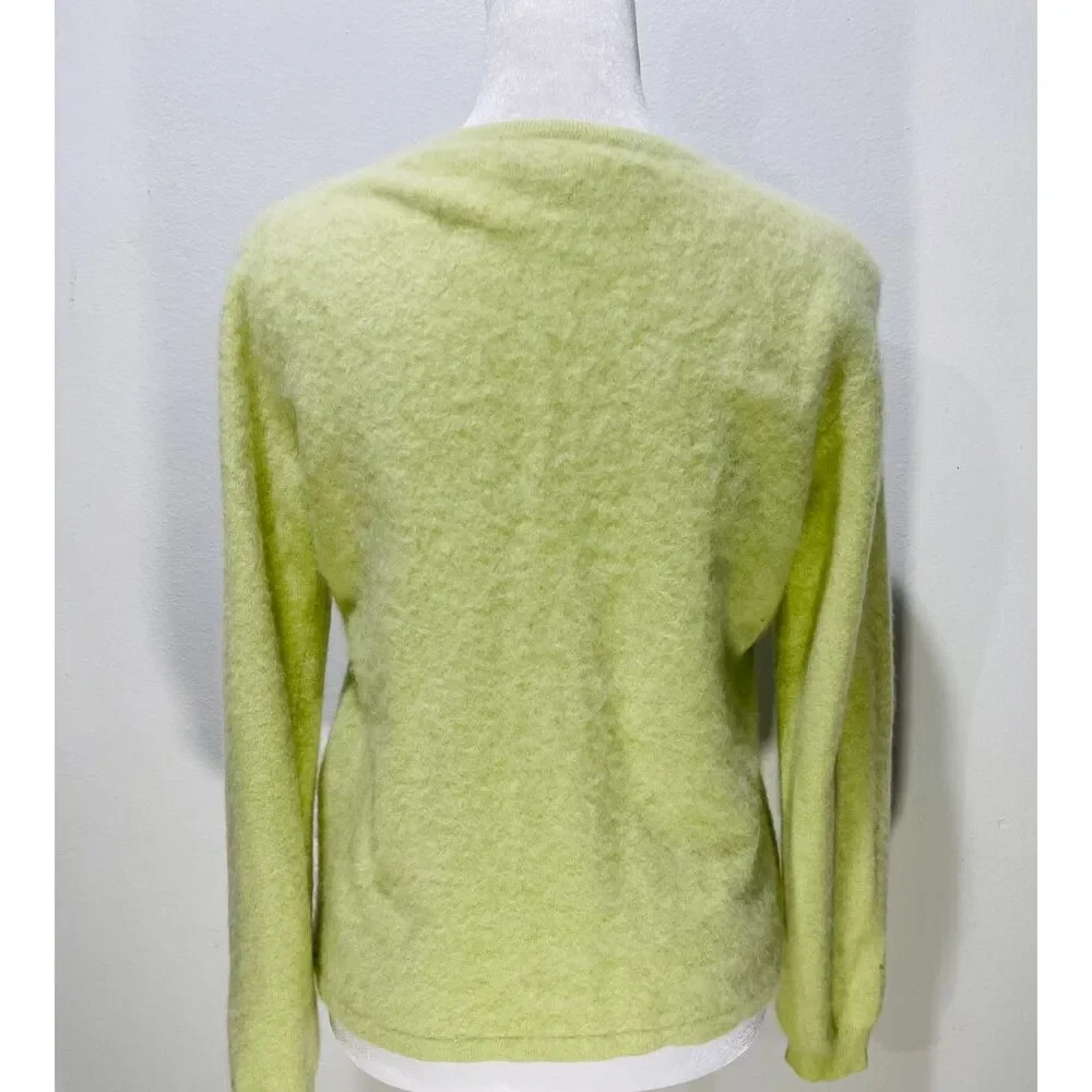 MC Duff finest cashmere yarns sweater green casual winter classic office women S